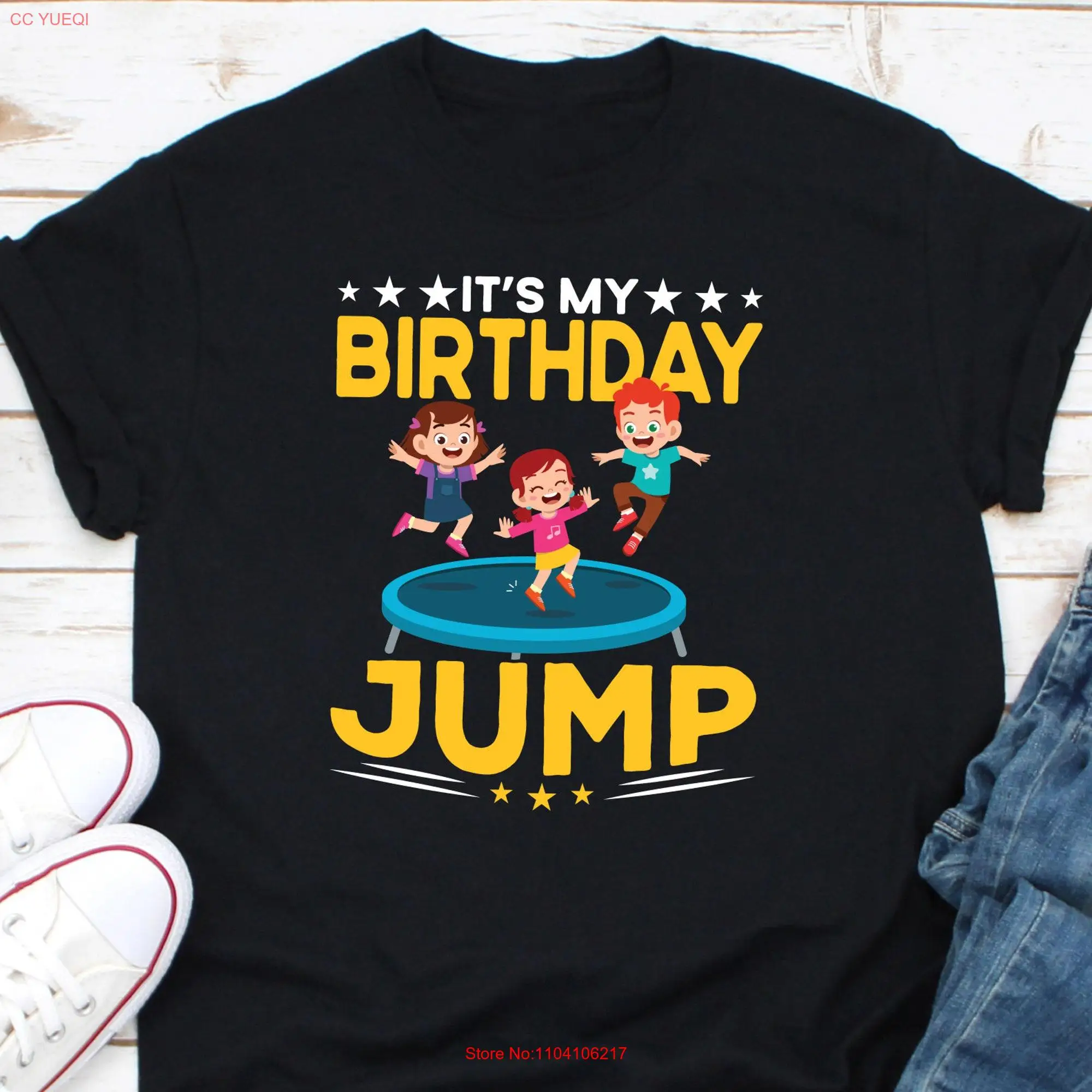 It's My Birthday Jump T Shirt Boy Squad Trampoline Party High Jumper Happy long or short sleeves