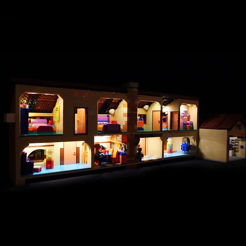 BRIXSPARK LED Light Kit For Lego 71006 Simpson House  (Only Lights, No Model Bricks Included)