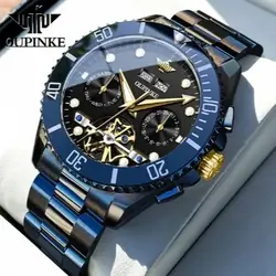 OUPINKE 3229 Original Automatic Watch for Men Diving Series Waterproof Flywheel Skeleton Luxury Brand Business Dress Wristwatch