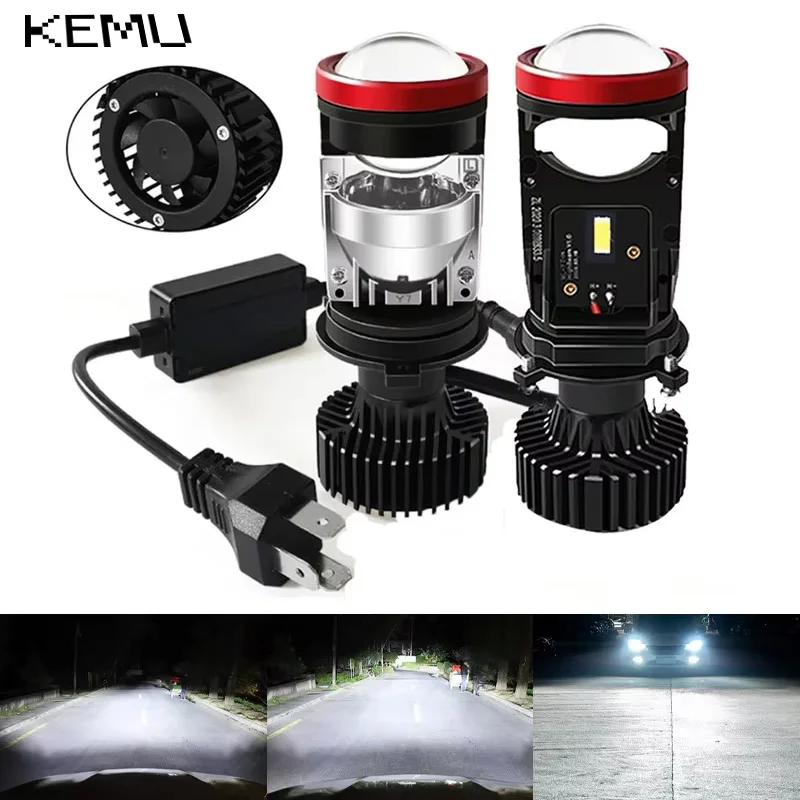 

2 шт. автомобильные фары, лампа H4, линзы, светодиодная лампа H4, светодиодные фары CANbus H4, мини-проектор, светодиодный для мотоцикла, ультра яркая фара