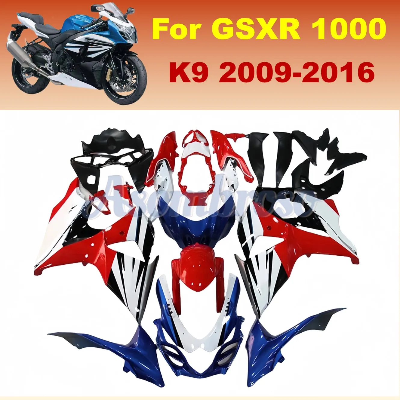 Injection Molded Fairing kit For GSXR1000 2009 2010 2011 2012 2013 2014 2015 2016 K9 09-16 GSXR 1000 red blue white cowl
