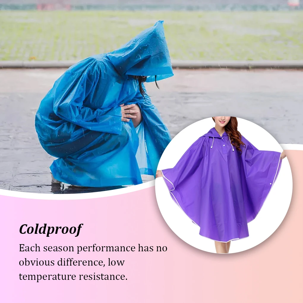 Raincoat Sleeves Lightweight Rain Cape Portable Reusable Windproof Thermal Insulation Soundproof Cloak Poncho Hiking