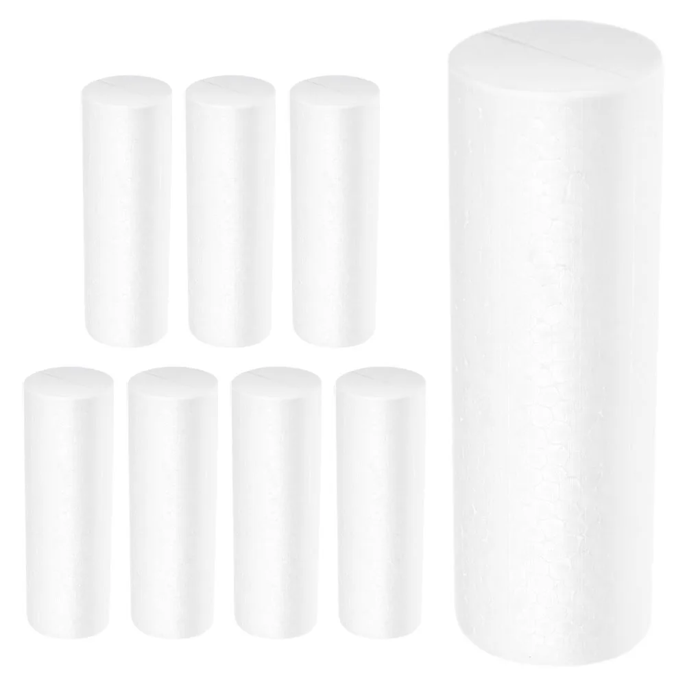 

8pcs Foam Cylinder Decoration Lightweight Polystyrene Cylinders for Crafts DIY Christmas Tree Party Backdrops Handmade Jewelry