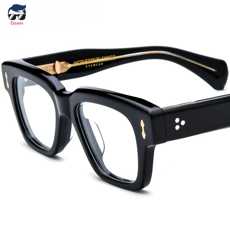 

Handcrafted thick turtle shell square glasses for a stylish, high-end look. Unisex design, compatible with myopia lenses