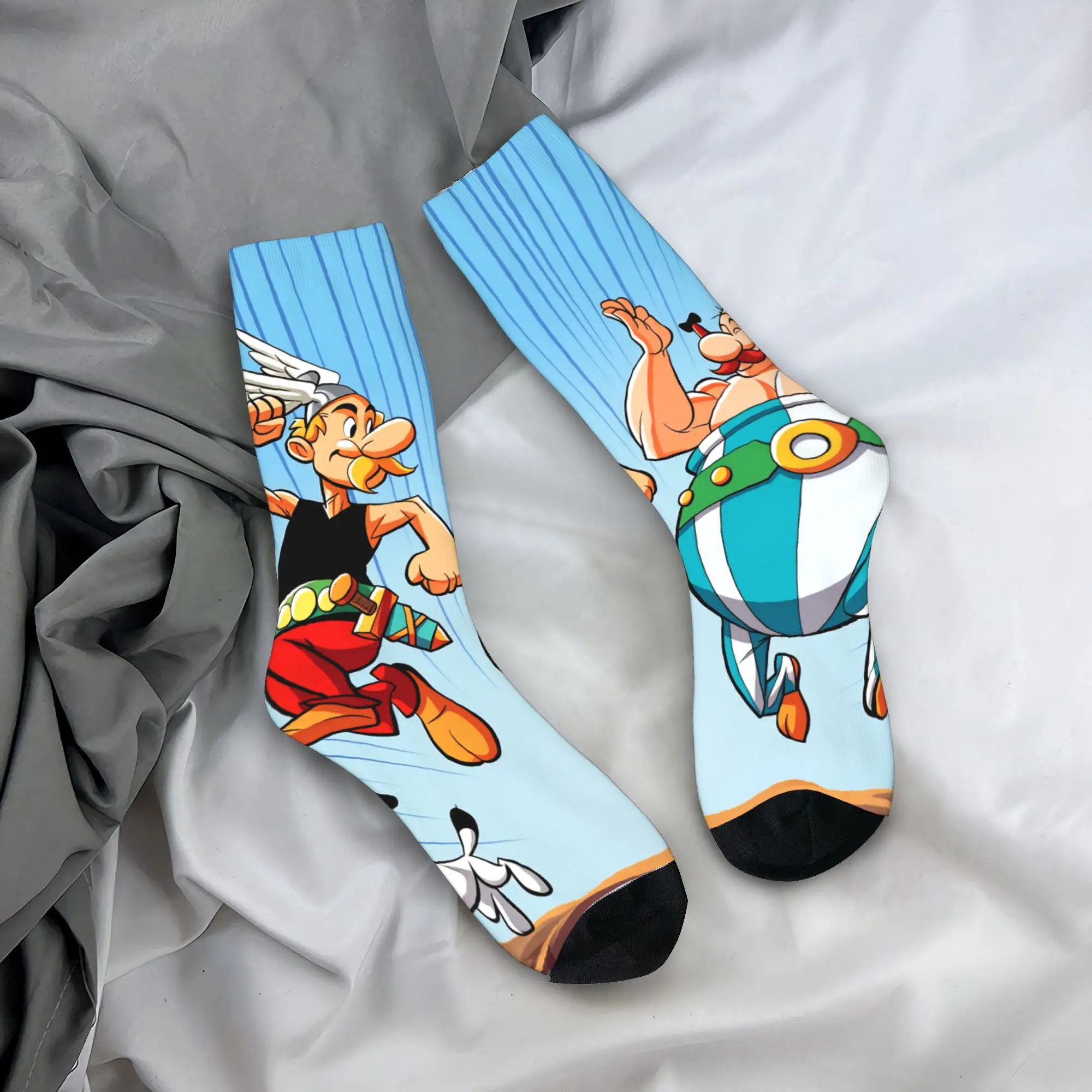 

Men's Socks A-Asterix O-Obelix Stockings Autumn Fashion Soft Socks Graphic Cycling Anti Skid Socks
