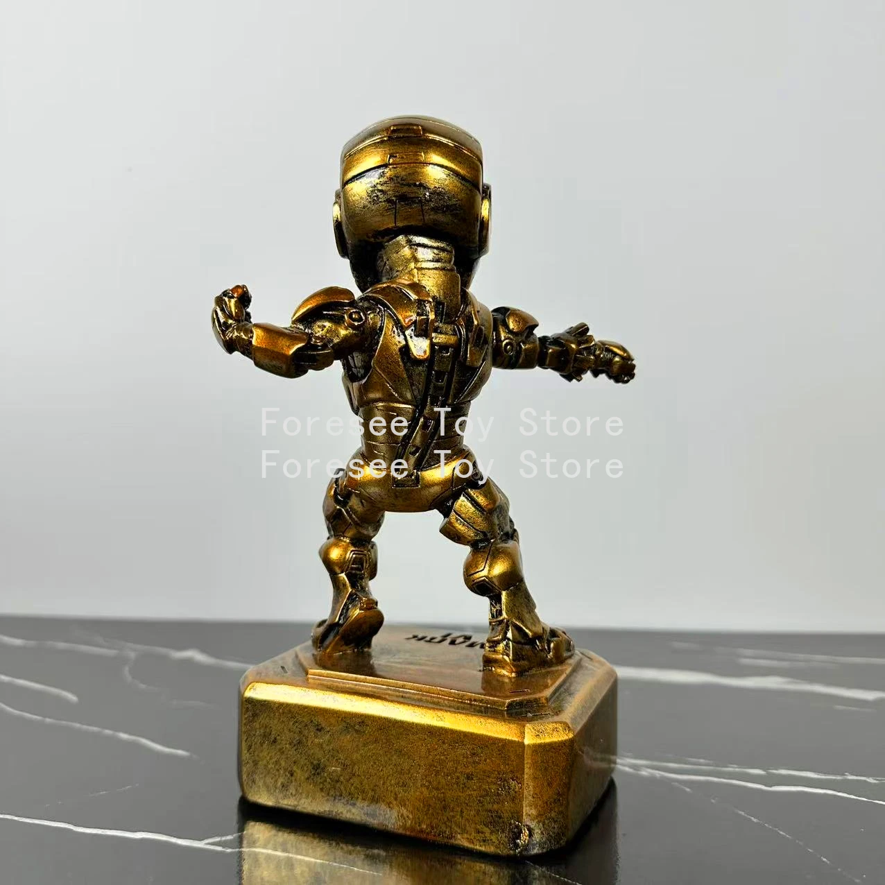 متوفر في المخزون 20 سم نسخة Q شخصية الرجل الحديدي مارفل أنيمي مجموعة نموذج سطح المكتب زخرفة الزينة أفضل هدية للأطفال #3