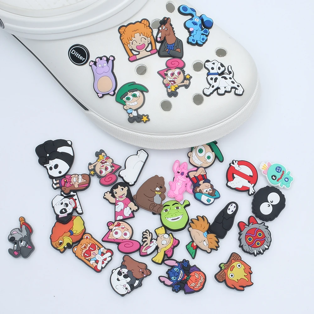 Disney Classic Cartoon Pooh Bear Gravity Falls Dumbo Shoe Charms PVC Accessories DIY Decoration For Kids X-mas Gifts image 3