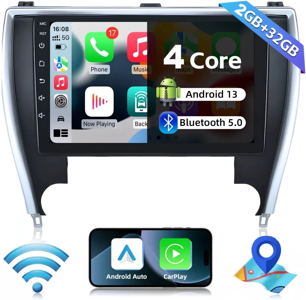 

10.1" Android 13 Car Radio Stereo GPS Carplay 2+32GB For Toyota Camry 2012-2014 With WIFI Car Replacement Parts