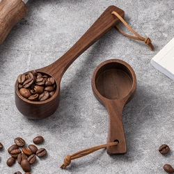 Mini cuchara medidora de madera de nogal para café