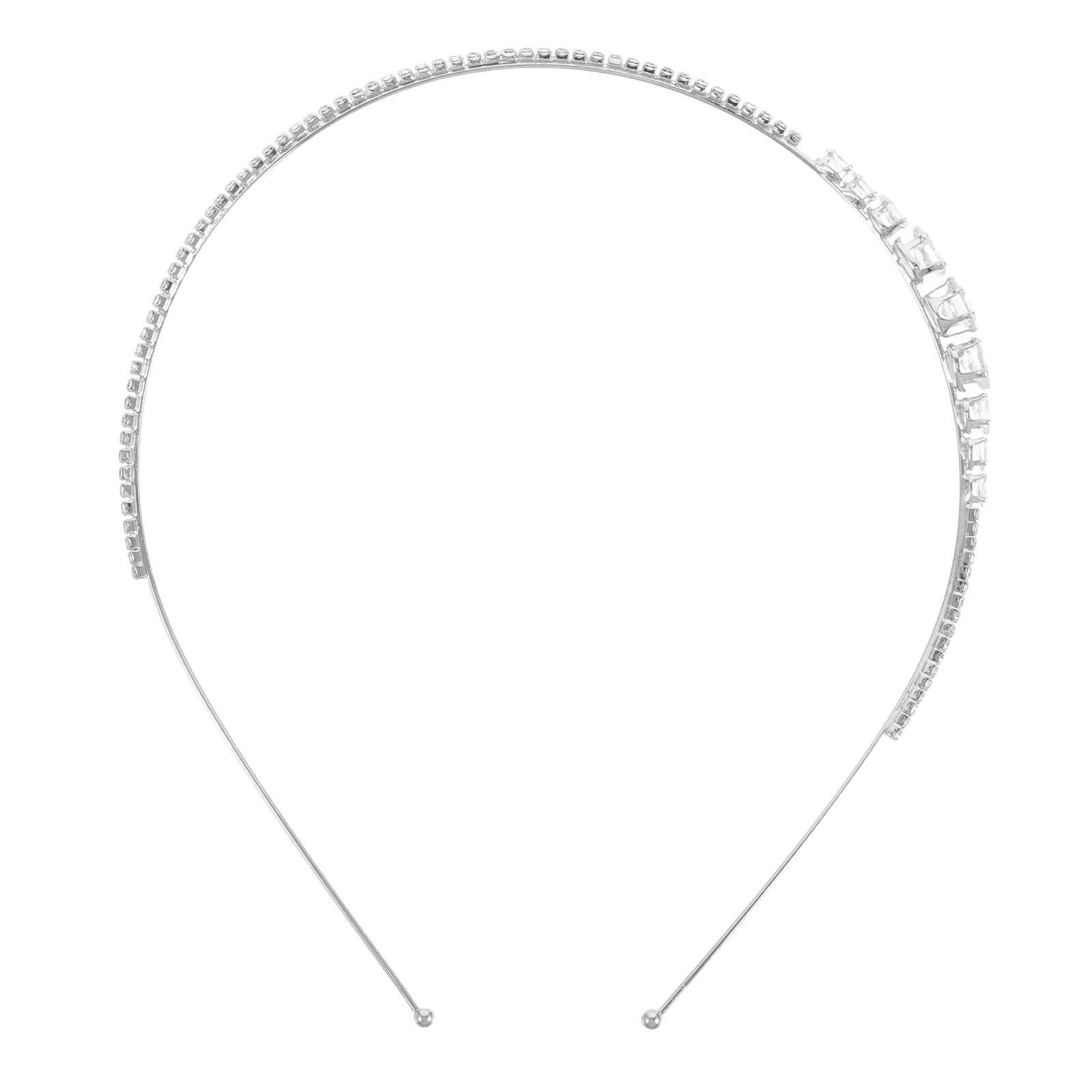 

Rhinestone Headband Silver Hair Accessory Bridal Headdress Craft Headbands Lightweight Women Headpiece Party Tiara