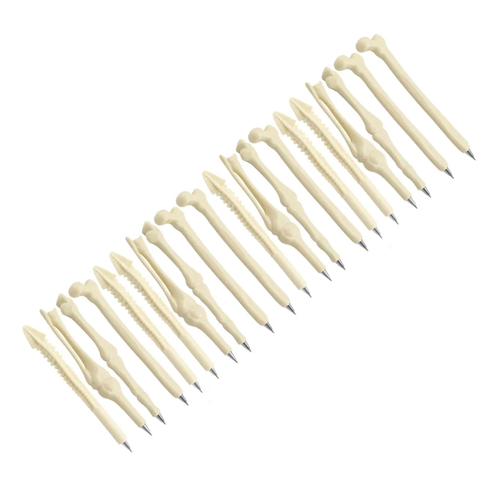 

20 шт. оригинальных шариковых ручек в форме человеческой кости, черные чернила, 0,7 мм, пластиковые, идеально подходят для профессионалов, медсестер, врачей, студентов