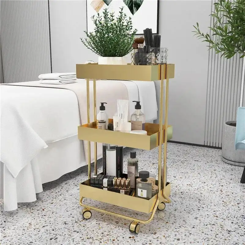 

Nordic Multifunctional Trolley Modern Barber Shop Storable Trolley Originality Beauty Salon Luxury Furniture Skjuta En Vagn HBSC