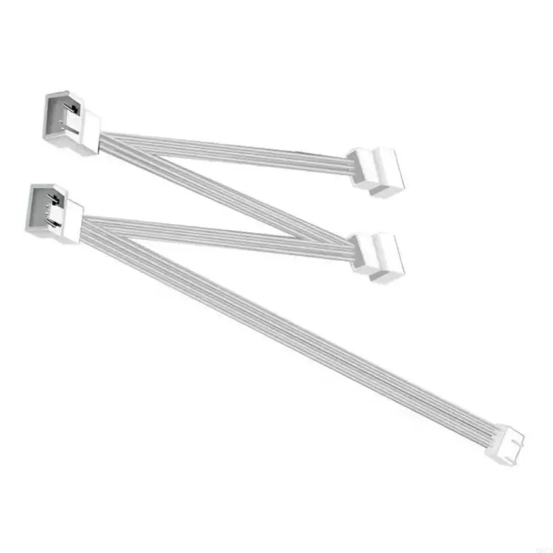 Q6PA Desktop Cooling Header Splitter Cable, 4 Pin 4 Way Layout for PC Wire Routing and Support in Daily Use
