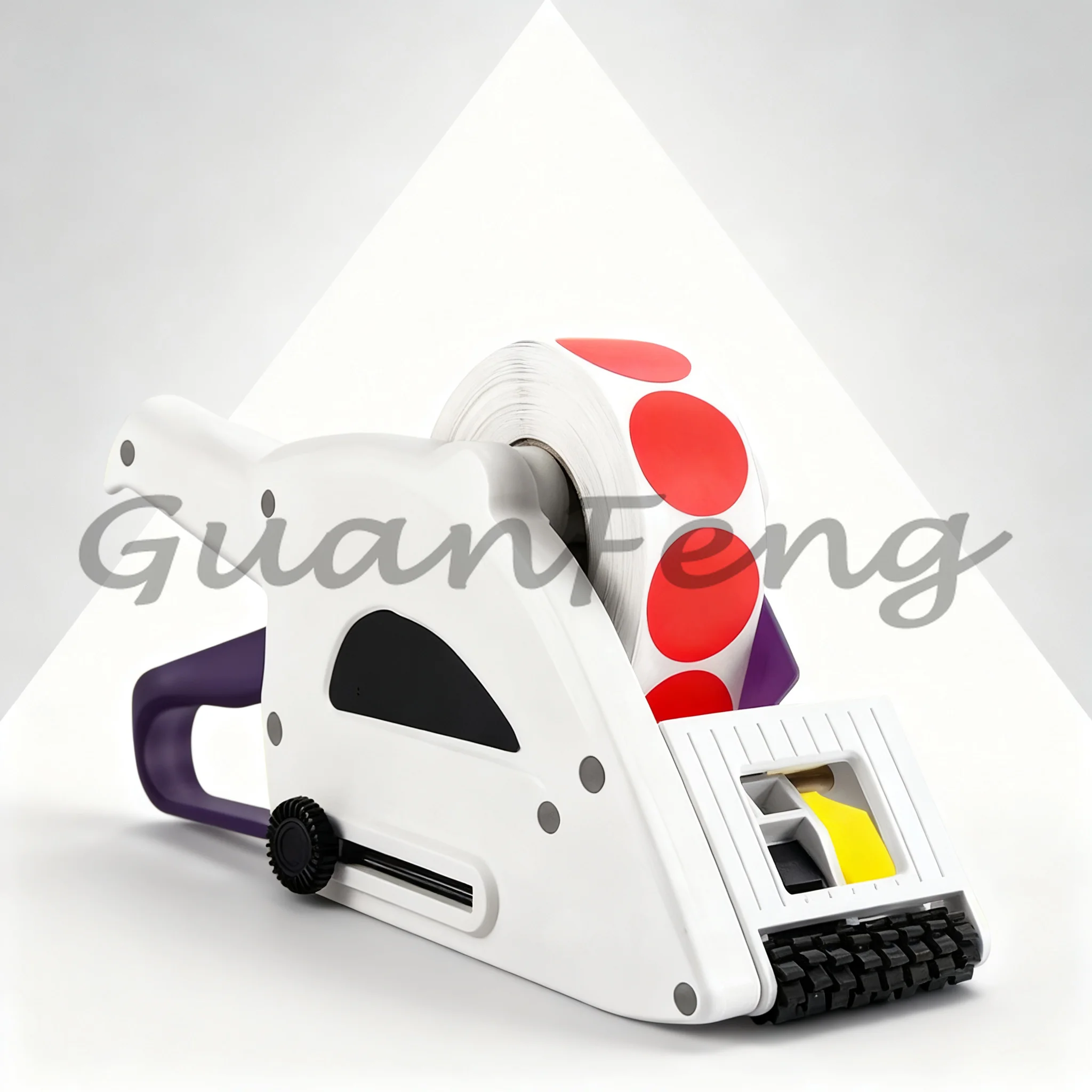 Self-Adhesive Round Bottle Labeling Machine, Compact Fast Handheld Label Applicator, Semi Automatic Labeler