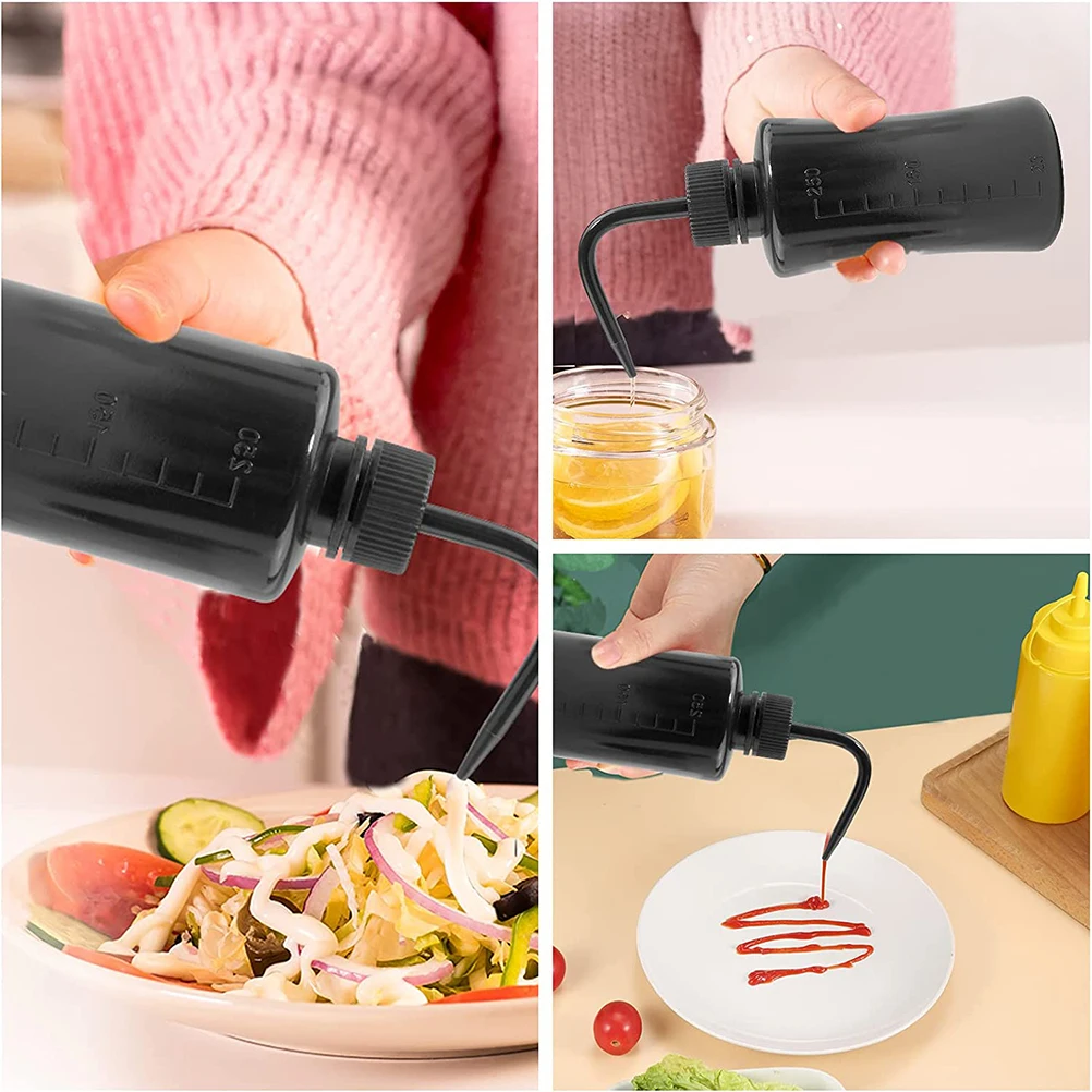 

4 Pcs Squeeze Bottles Black Plastic Eyelash Rinse Wash Bottle Lash Plastic Squeeze Bottles Bath Water Dropper Tools