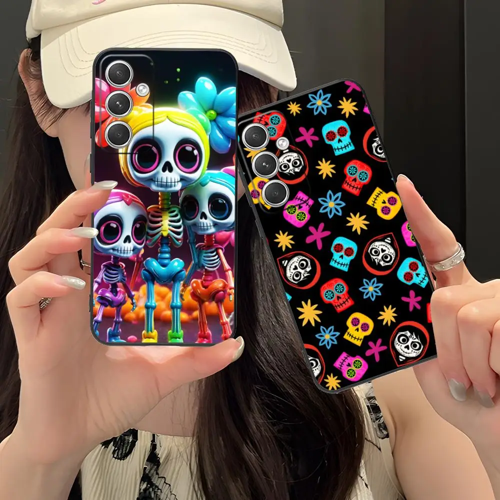 เคสโทรศัพท์มือถือลายวันแห่งความตาย สำหรับ Samsung Galaxy S25 S24 S23 S22 S21 S20 Note20 Plus FE Ultra  ฝาหลังสีสันสดใส สำหรับสมาร์ทโฟน