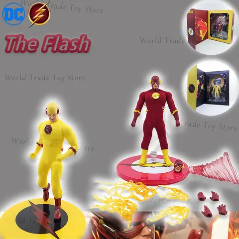 in stock DC Superhero Ant 6-inch Cloth Clothes 1.2th Generation Red and Yellow Flash Reverse Flash Box Set The Flash