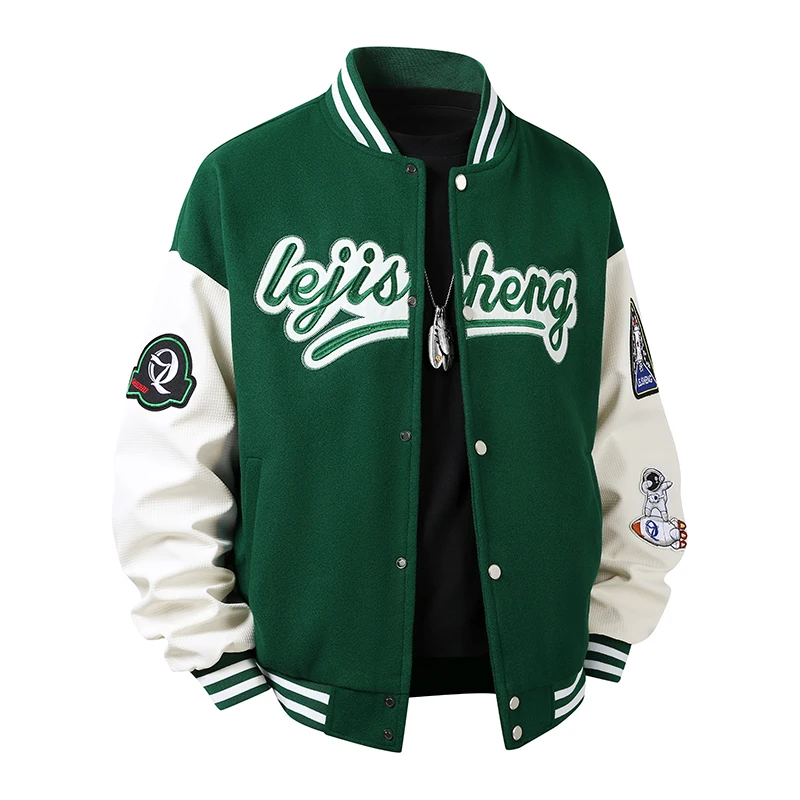 

Американская бейсбольная куртка большого размера, мужская модная мужская куртка с вышивкой граффити и буквами, винтажная нишевая верхняя одежда в стиле ретро для пар, M-6XL