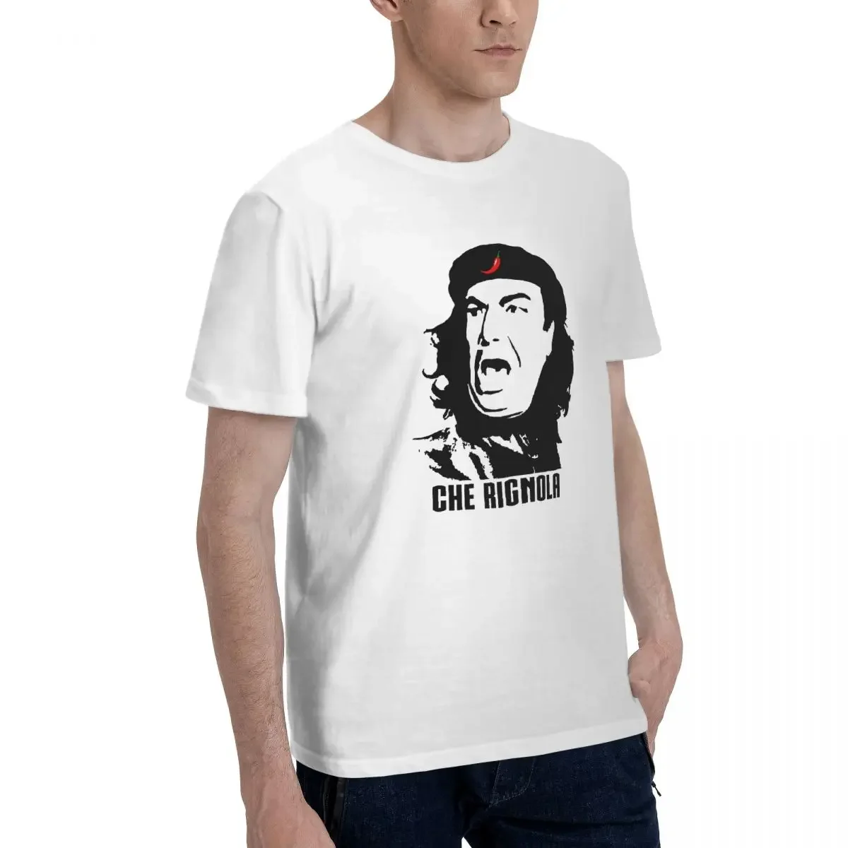 Top Maglia Meme Lino Banfi Divertente Che Guevara Che Rignola Cerignola T-shirt Tee Natural Shirt All-Match