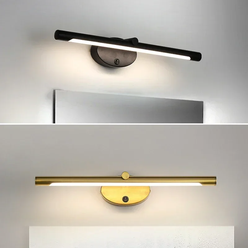 

Modern LED Bathroom Wall Lamp Bathroom Hardware Wall Sconce With Touch Switch For Bedroom LED Bathroom Bath Mirror Line Lamp