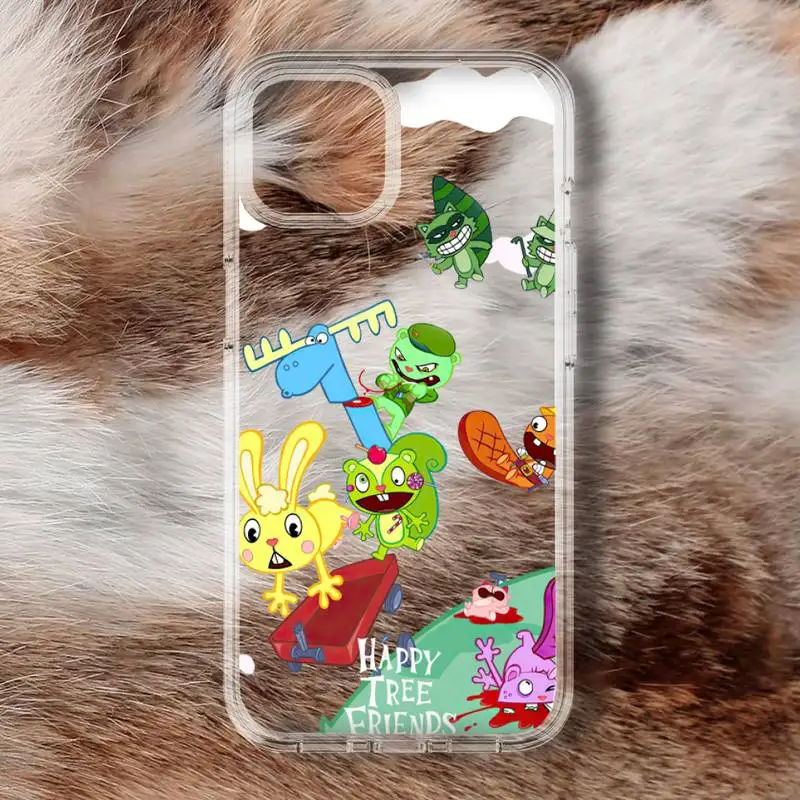 Süße Cartoon Happy Tree Friends Handyhülle für Samsung Galaxy S20 S21 S30 FE Lite Plus A21 A51S Note20 Transparente Hülle