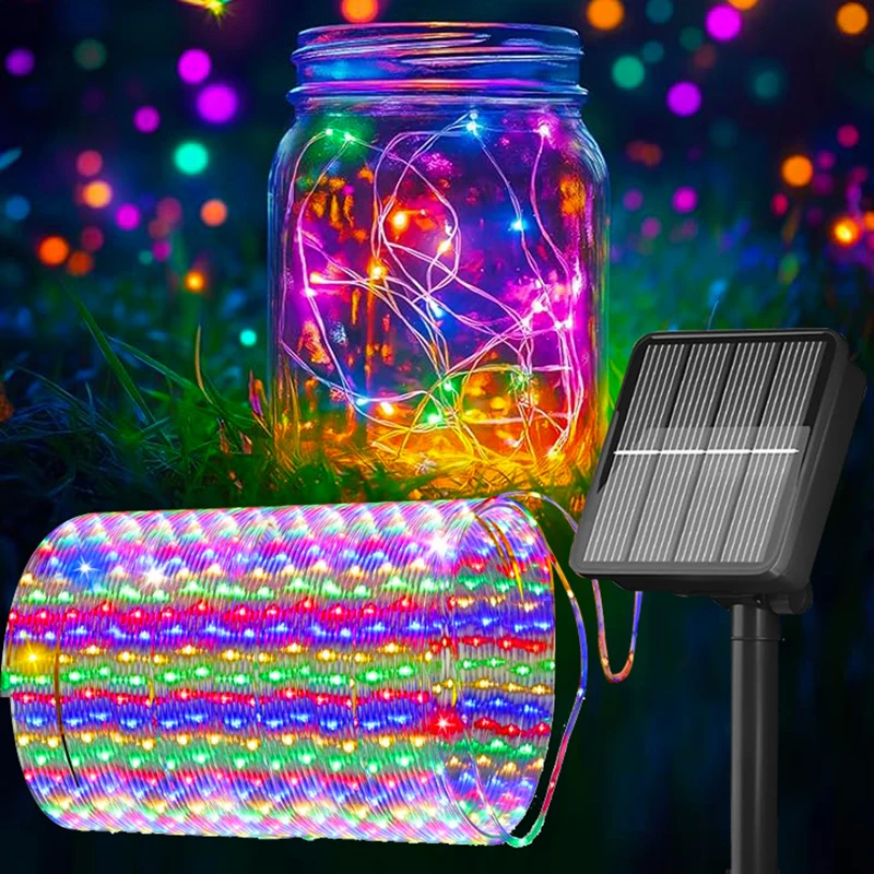 

Garden Decor Fairy String Lights Solar Power 8 Modes Waterproof Outdoor LED Tree Decor Wire Lights for Patio Party Wedding Xmas