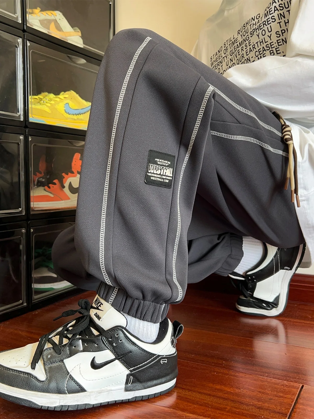 

Мужские повседневные брюки Basic Sle, весна-осень, свободный крой, спортивные штаны, оверсайз, молодежный стиль, американский кэжуал Sle