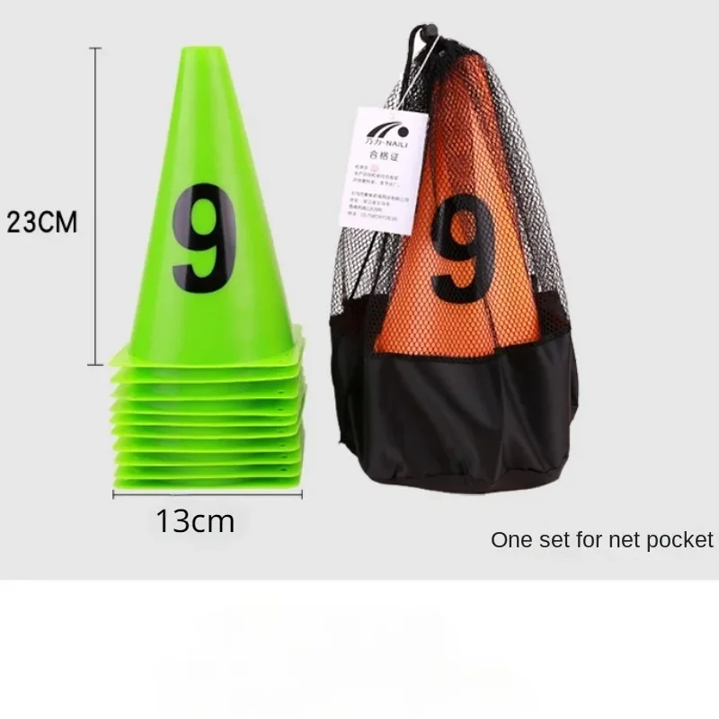 23cm Digital Sign Barrel Roadblock Barrel Football Training Triangle Cone Ice Cream Barrel Number 0-9 Sign Barrel