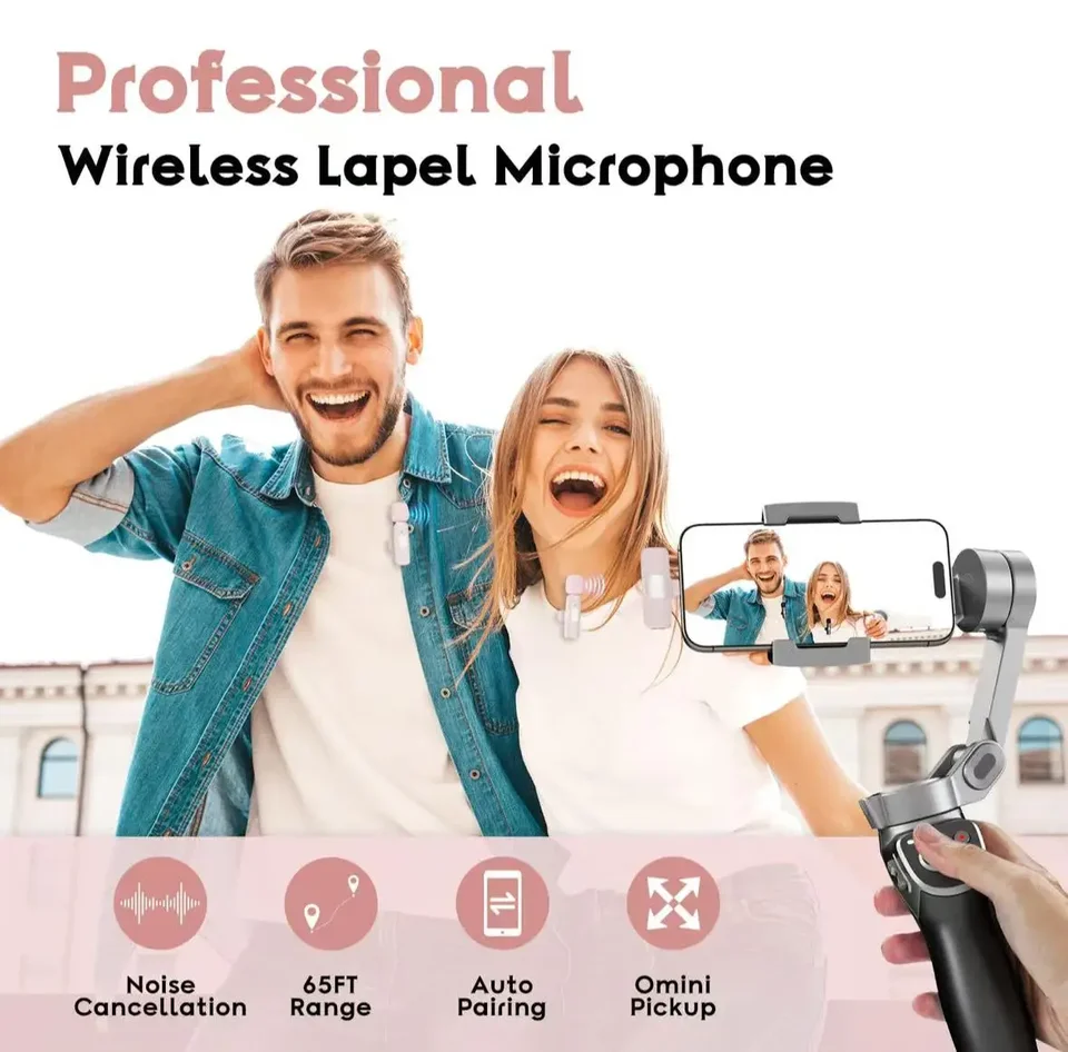 Micrófono de solapa inalámbrico KEBIDU, mini micrófono con reducción de ruido, profesional para grabación de video, transmisión en vivo, vlogs 3