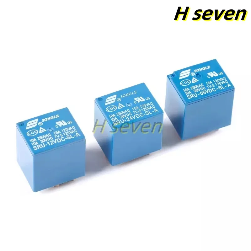 5pcs Power relay SRU-05V 12V 24VDC-SL-A/C 10A 4/5 pin