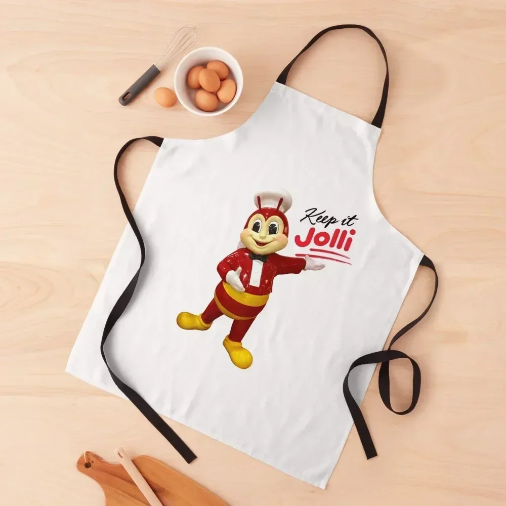 

Jollibee mascot statue: Keep it Jolli Apron Trim Cloth Women's Kitchen innovative kitchen and home items Waiter Uniforms Apron
