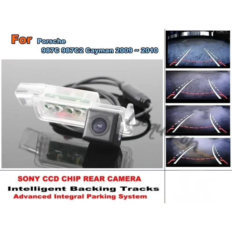 

For Porsche Boxster Cayman / GTS / 987C 987-2 981 Smart Tracks Chip Camera Dynamic Tragectory HD CCD Rear View Camera