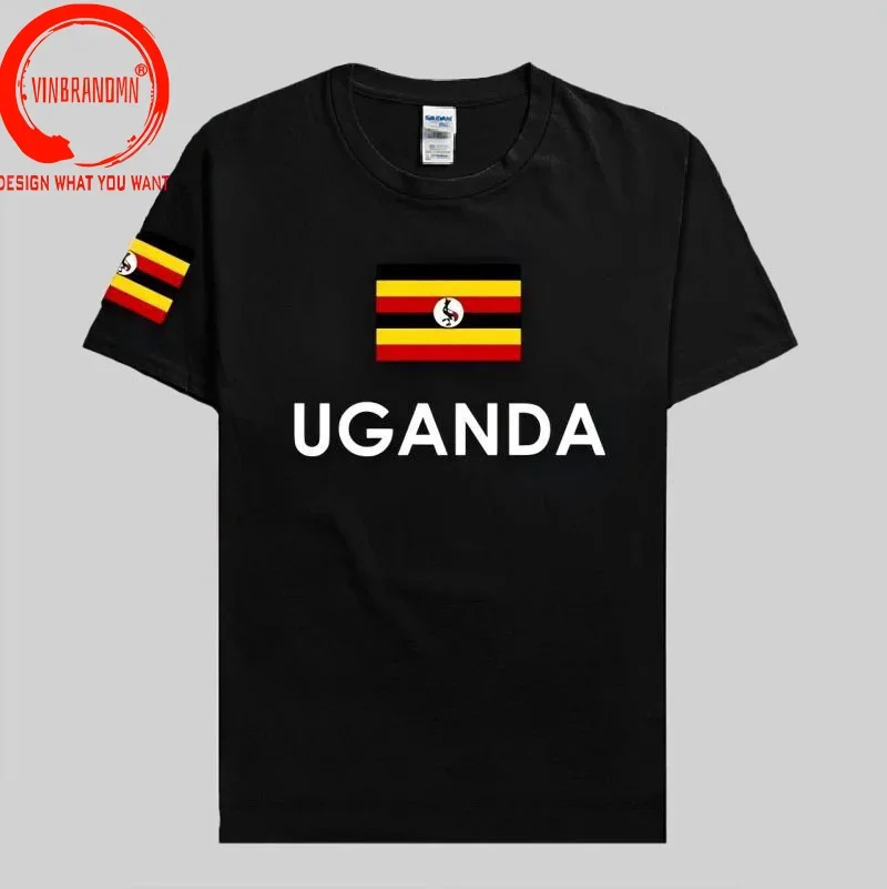 Uganda Ugandan men t shirt 2023 jerseys nation team tshirt 100% cotton t-shirt gyms clothing tee country sporting flags UGA Tops