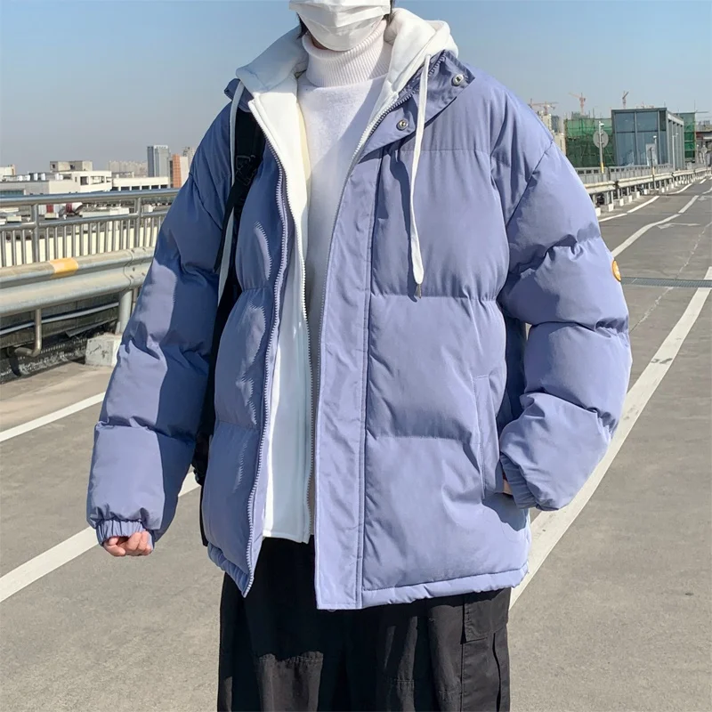

Модная утепленная хлопковая куртка для мужчин и пар, свободного кроя, зимняя верхняя одежда, повседневный стиль, молодежный дизайн