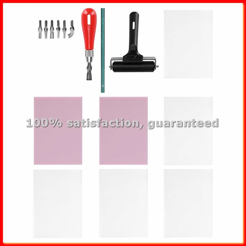 

Rubber Carving Kit: Complete Stamp Block Making Set for Printmaking and Art Craft with Cutting Machine Tools-ABAM