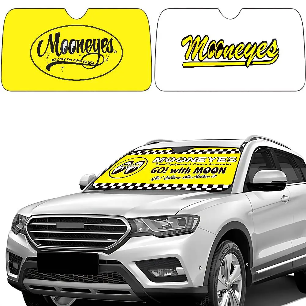 M-Mooneyes Cartoon Car SunShade Windshield Cover UV Protection Auto Visor Accessories For Cars image 3
