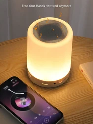 Colorful LED touch pat ambient light, subwoofer wireless bluetooth speaker night light, car wireless speaker