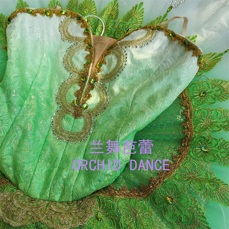 BT01377 high quality fashion beautiful Unique Design Kids Girls Children Women Adult Performance Wear green Ballet Tutu Costumes