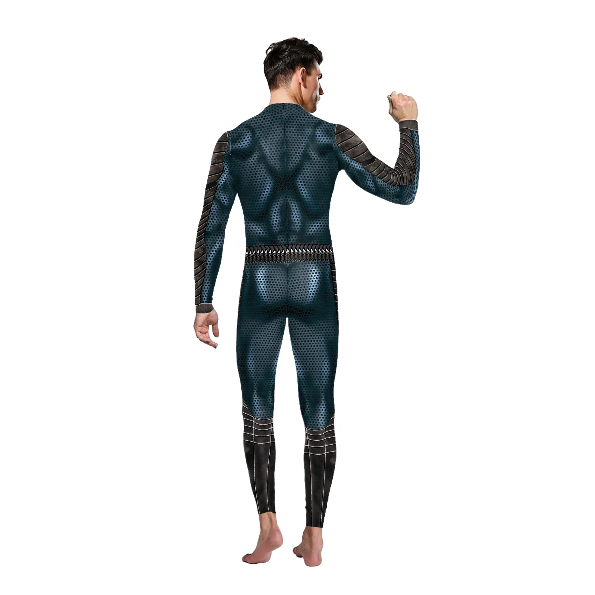 Aquaman and the Lost Kingdom Cosplay Jumpsuit Costume Arthur Curry Tight Bodysuit Halloween Party Performance Zentai Suit