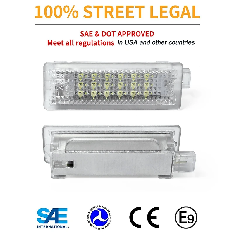 2Pcs LED Trunk Luggage Light Car Door Welcome Lamps For Ford Focus C-Max Escape Fusion Mustang Transit 2013-2018 Car Accessories