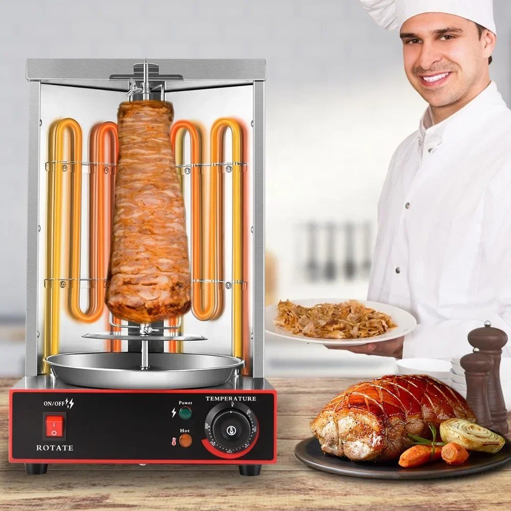 Elektrische halbautomatische rotierende Döner-Kebab-Maschine, Huhn-Shawarma-Grillmaschine.