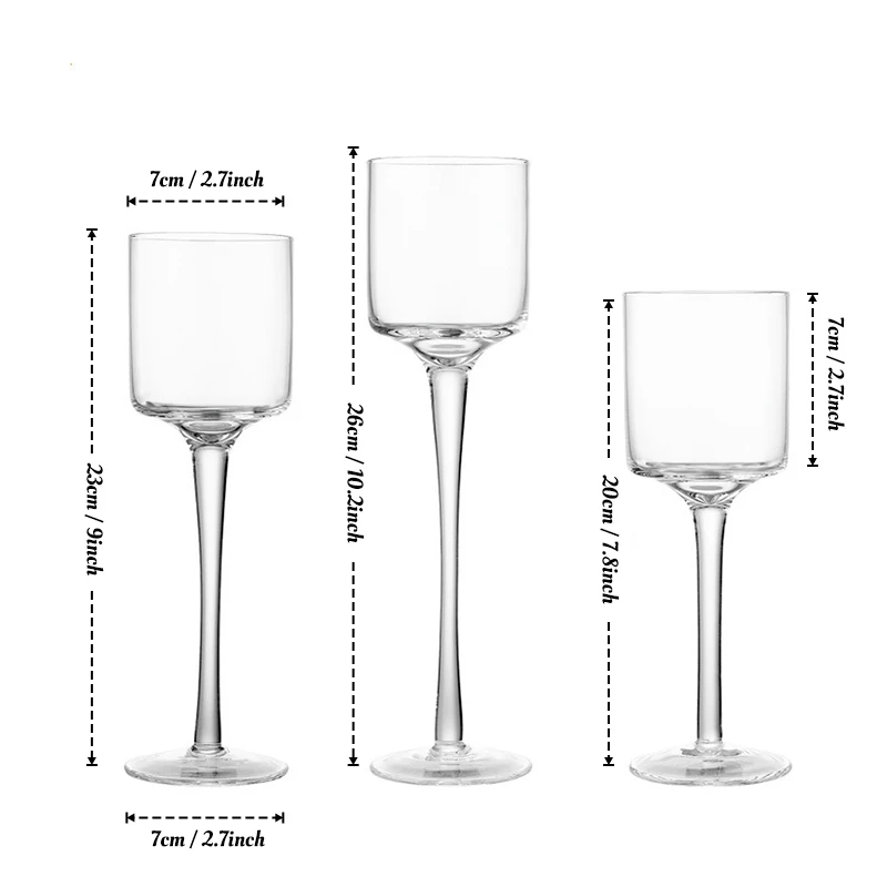 3 stks/set Glazen Kandelaars Kandelaar voor Bruiloft Tafel Center Stander Elegante Centerpieces Thuis Bruiloft Decor Accessoires