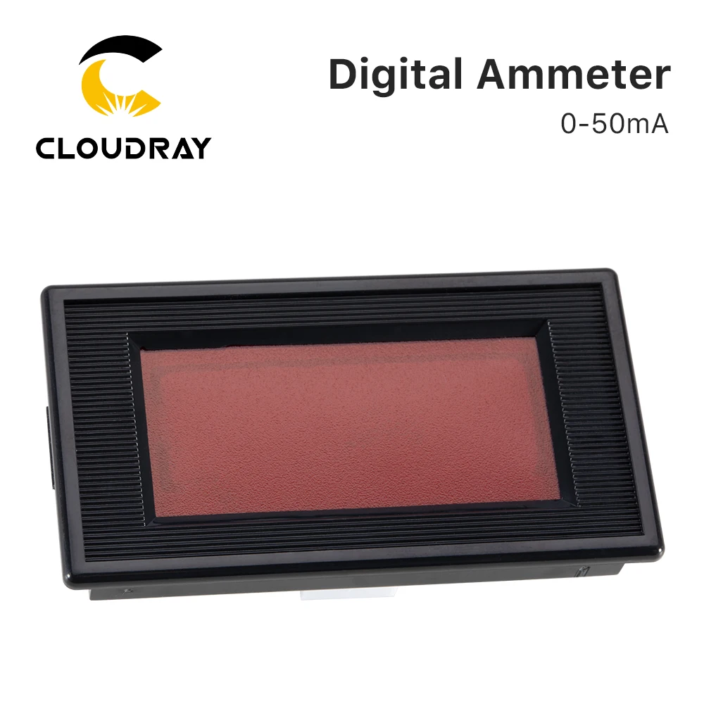 Cloudray 50mA LED Digital Ammeter DC 0-50mA  Analog Amp Panel Meter Current for CO2 Laser Engraving Cutting Machine