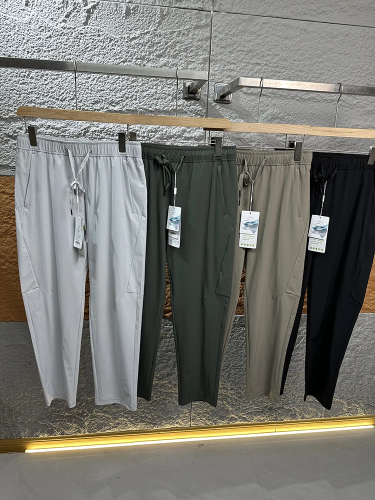 

Breathable Elastic Waist Outdoor Stereo Trim Sports Casual Long Pants Trendy Straight Leg Length Summer Youth Active Sle