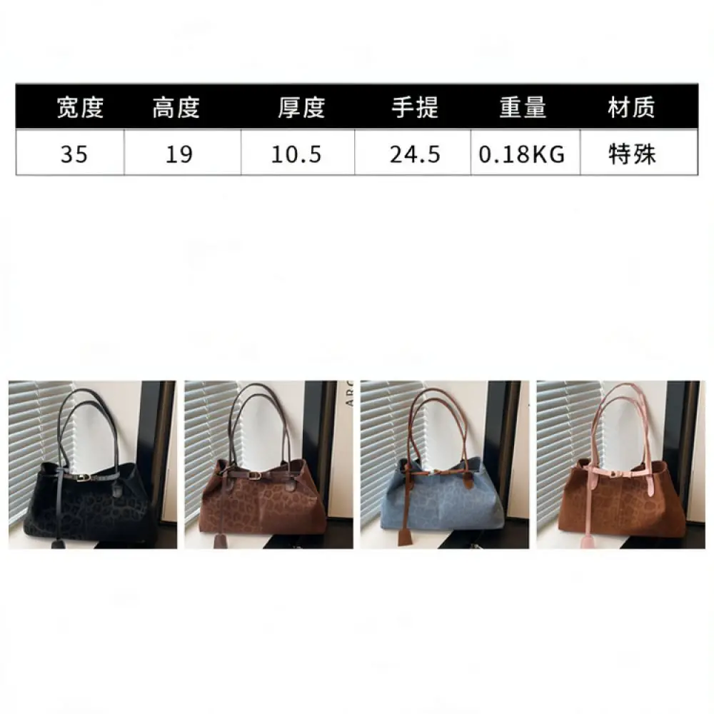 Elegant Womens Shoulder Bag Large Tote Purse 2025 Winter New Retro Style Synthetic Leather Daily Casual Handbag Soft