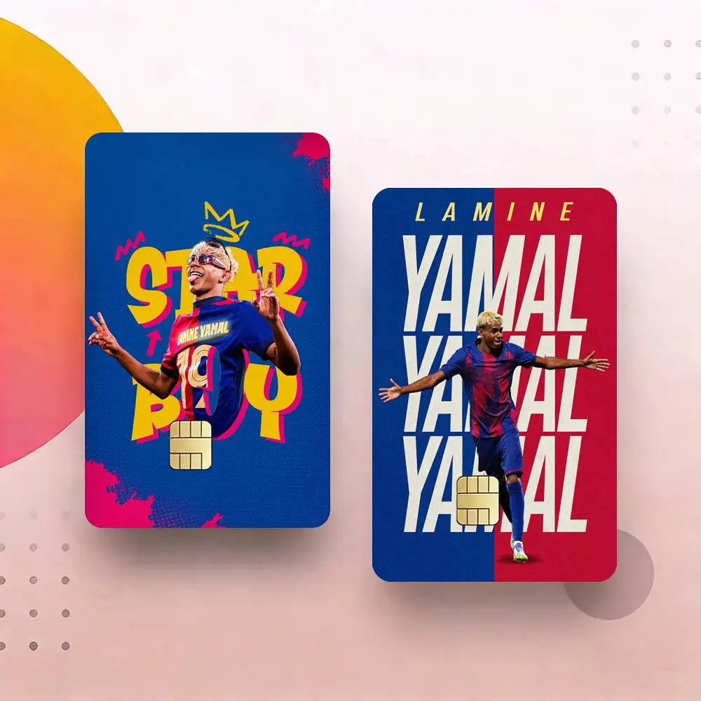 

L-Lamine No10 Y-Yamals Credit Card Skin Stickers For VISA Bank Bus Metro Access Card Protective Film Cover Sticker