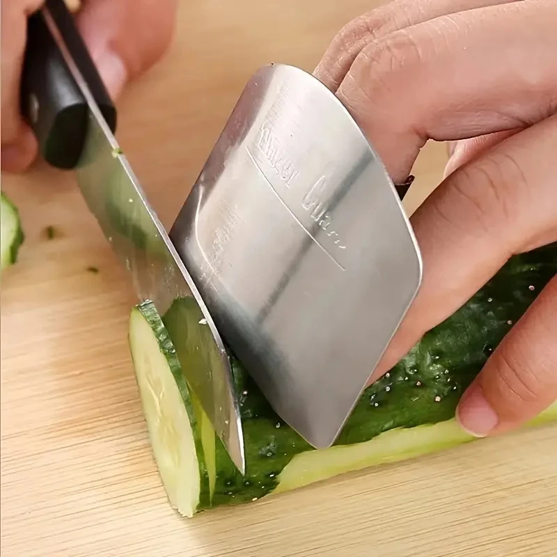 Protector de dedos de corte de verduras de acero inoxidable, protector de mano, Gadget de cocina, cubierta protectora