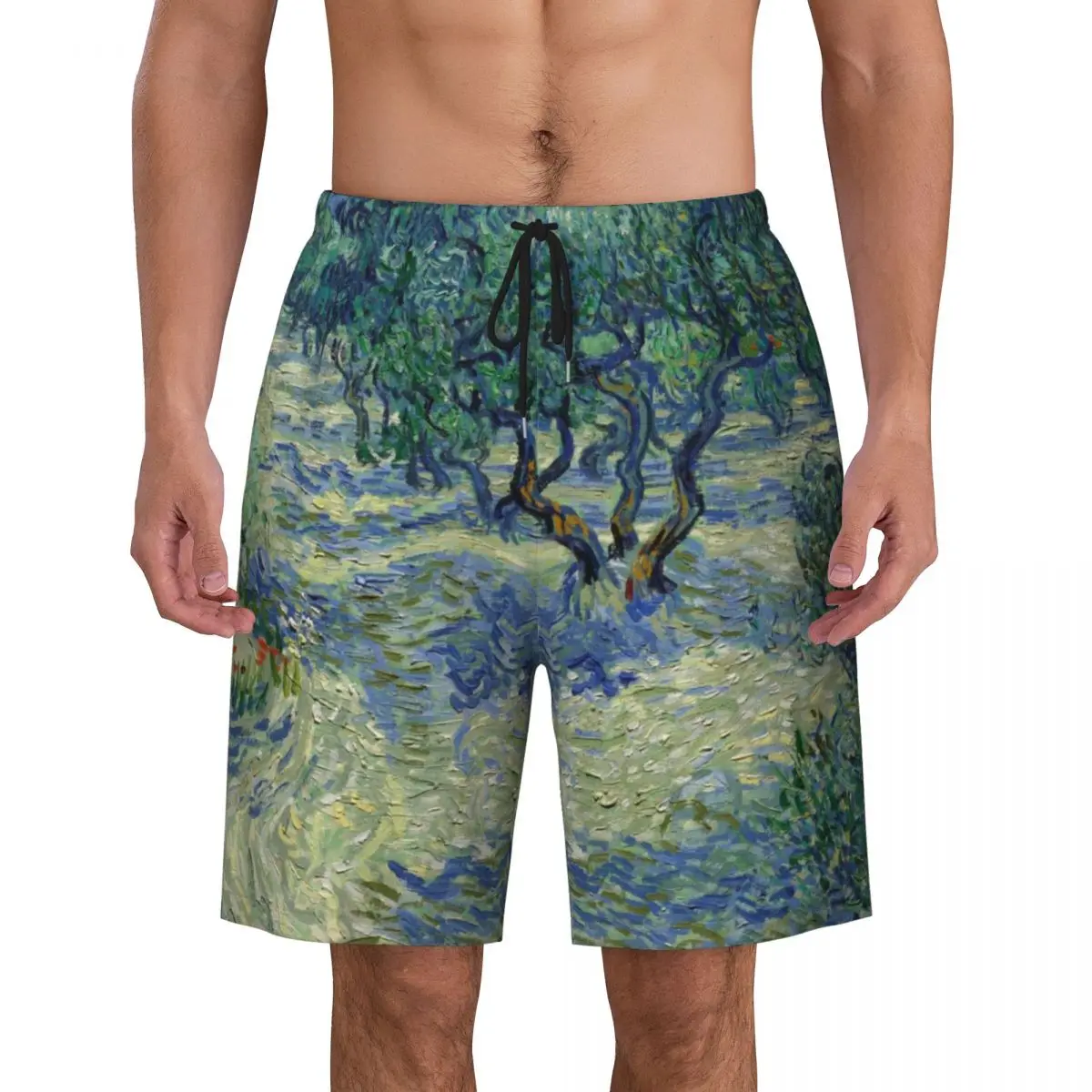 Olive tree by julian, van gogh, para homens, casual, calções de praia, quick dry, sunga