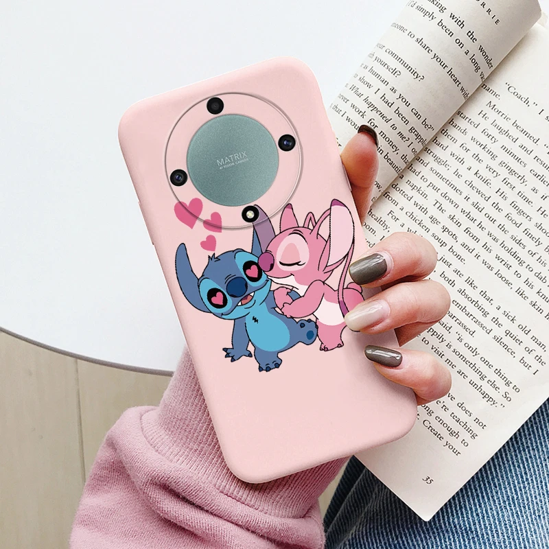 Angel Stitch Lilo Case For Honor X9a Magic5 Lite 5G Phone Cover Soft Silicone Cartoon Anime Funda Shell For Honor Magic 5 Lite