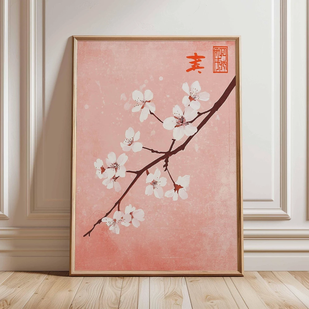 1pc frameless Ukiyo-e Vintage Japanese Crane Red Sun Pine Tree Canvas Painting Wall Art Poster Print Traditional Oriental Home D